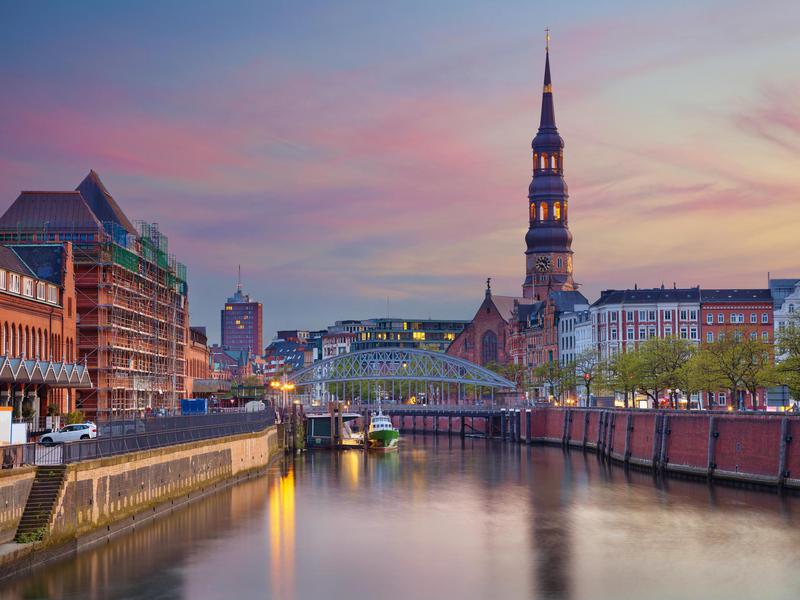 Famous spots of Hamburg, Germany