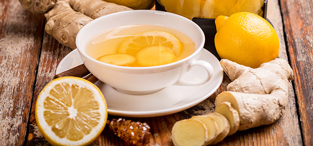 Ginger tea for cold and flu