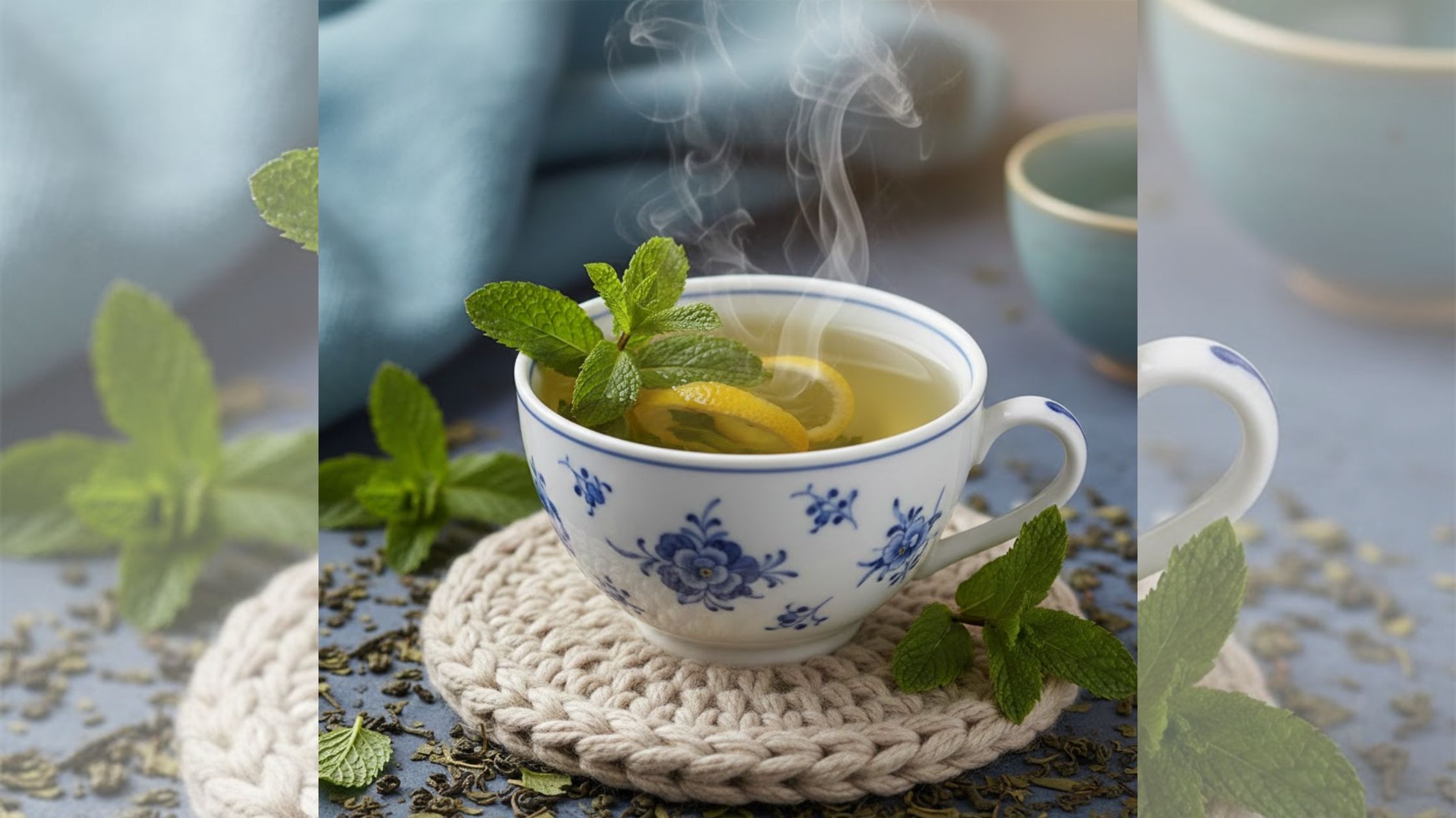 Peppermint Green Tea with Lemon